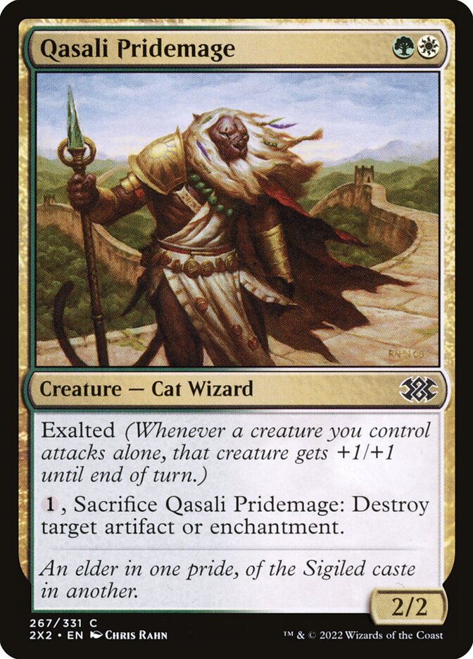 This Is An Image Of The Magic The Gathering Card Qasali Pridemage From The Set Double Masters 2022 - Designed By Artist Chris Rahn