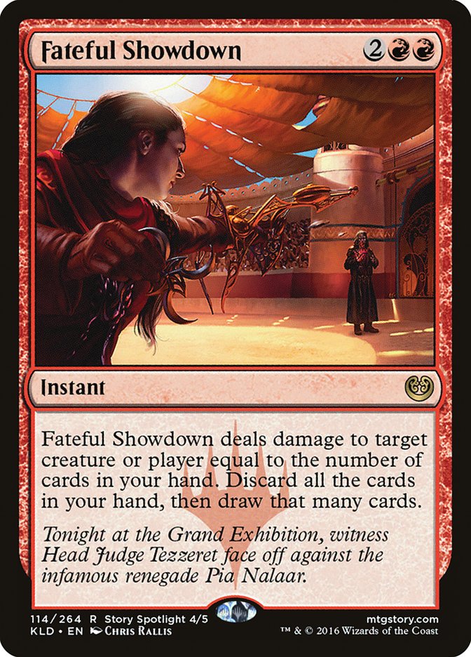 This Is An Image Of The Magic The Gathering Card Fateful Showdown From The Set Kaladesh - Designed By Artist Chris Rallis