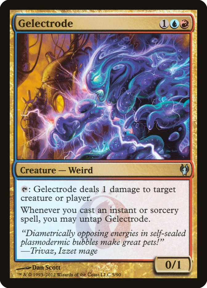 This Is An Image Of The Magic The Gathering Card Gelectrode From The Set Duel Decks: Izzet vs. Golgari - Designed By Artist Dan Murayama Scott