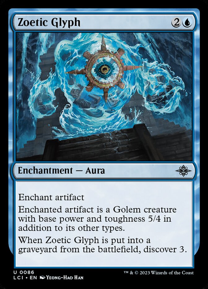 This Is An Image Of The Magic The Gathering Card Zoetic Glyph From The Set The Lost Caverns of Ixalan - Designed By Artist Yeong-Hao Han