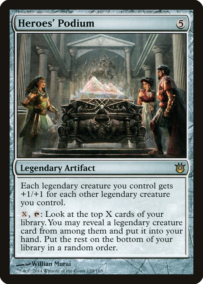 This Is An Image Of The Magic The Gathering Card Heroes' Podium From The Set Dominaria United Commander - Designed By Artist Willian Murai