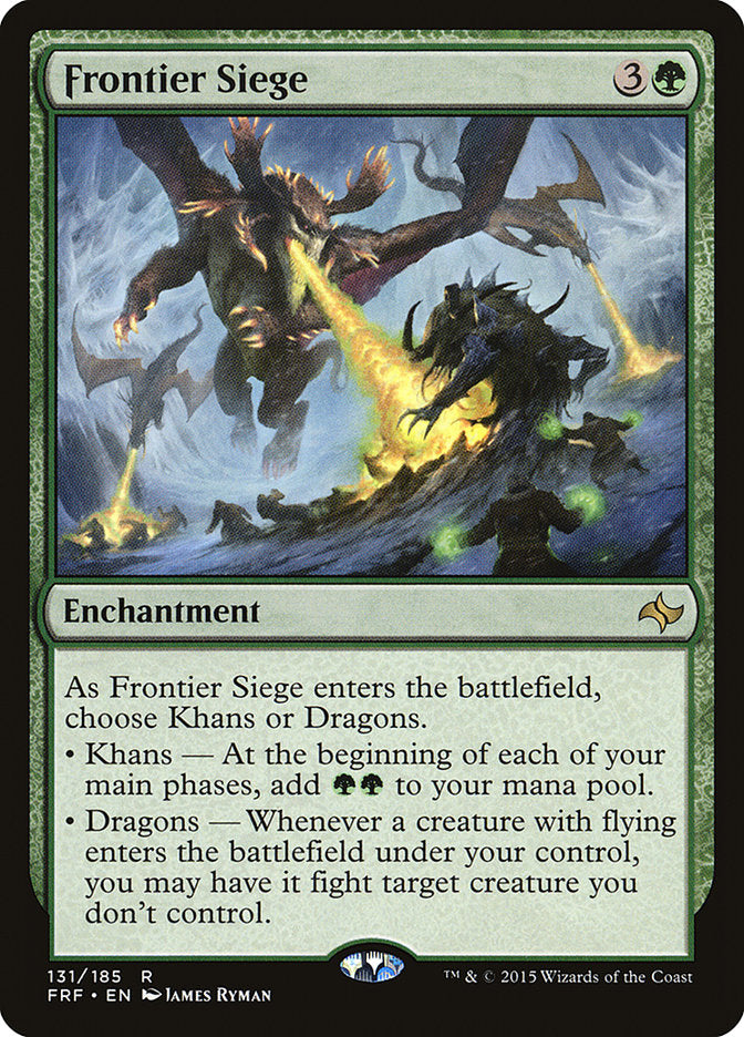 This Is An Image Of The Magic The Gathering Card Frontier Siege From The Set Tarkir: Dragonstorm Commander - Designed By Artist James Ryman