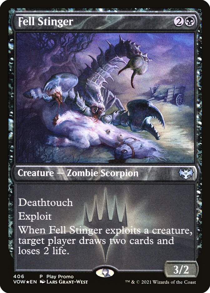 This Is An Image Of The Magic The Gathering Card Fell Stinger From The Set Innistrad: Crimson Vow - Designed By Artist Lars Grant-West
