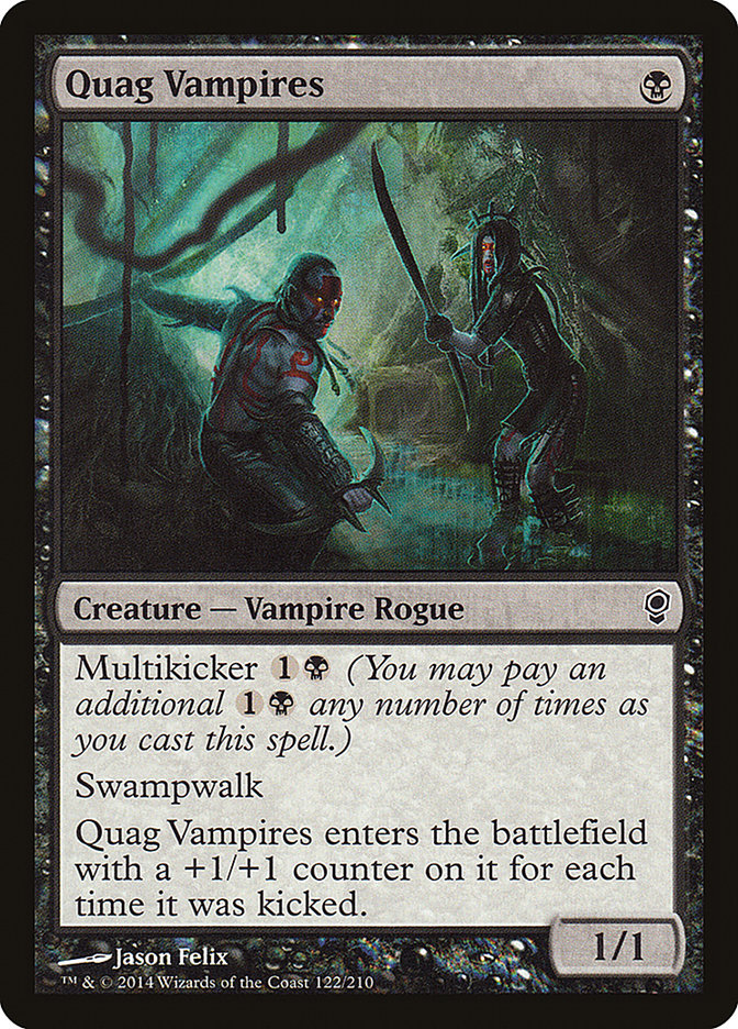 This Is An Image Of The Magic The Gathering Card Quag Vampires From The Set Conspiracy - Designed By Artist Jason Felix