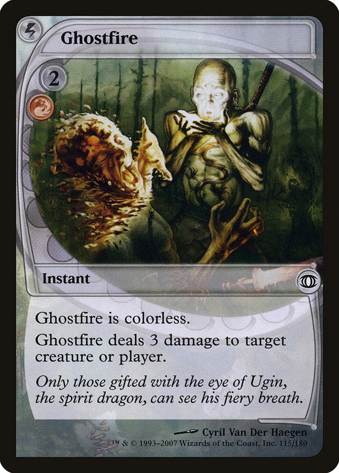 This Is An Image Of The Magic The Gathering Card Ghostfire From The Set Duel Decks: Merfolk vs. Goblins - Designed By Artist Cyril Van Der Haegen