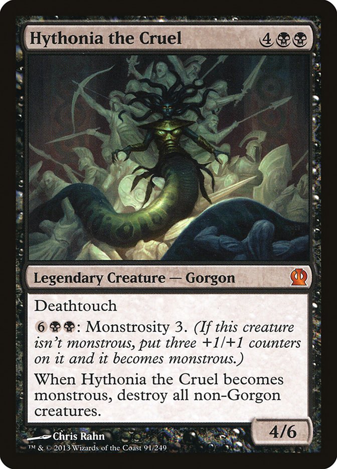 This Is An Image Of The Magic The Gathering Card Hythonia the Cruel From The Set Theros - Designed By Artist Chris Rahn