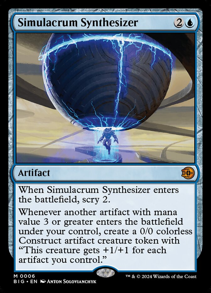This Is An Image Of The Magic The Gathering Card Simulacrum Synthesizer From The Set The Big Score - Designed By Artist Anton Solovianchyk