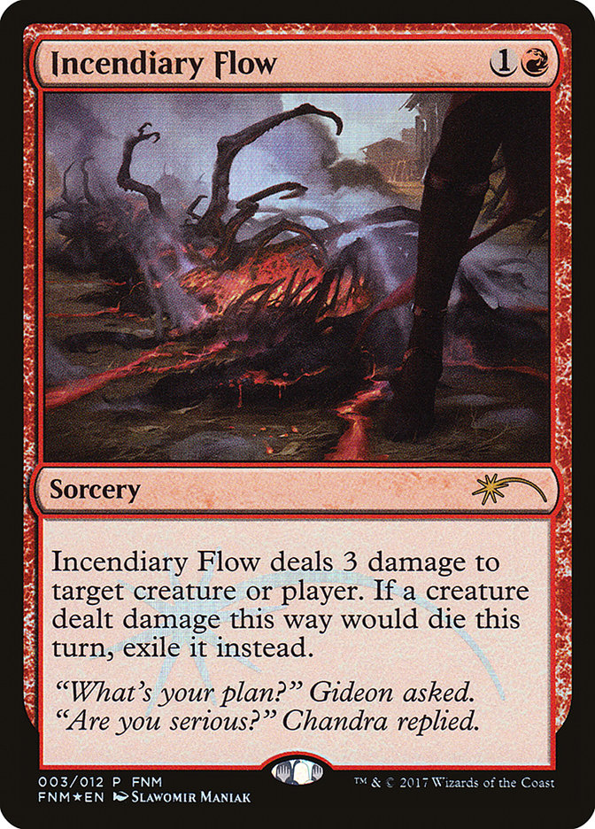 This Is An Image Of The Magic The Gathering Card Incendiary Flow From The Set Eldritch Moon - Designed By Artist Raymond Swanland