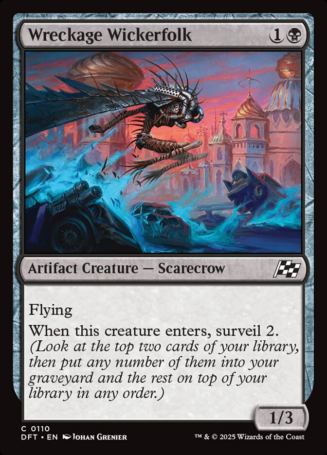 This Is An Image Of The Magic The Gathering Card Wreckage Wickerfolk From The Set Aetherdrift - Designed By Artist Johan Grenier