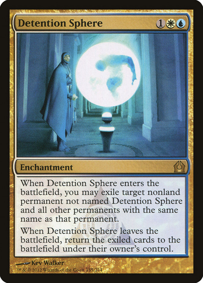 This Is An Image Of The Magic The Gathering Card Detention Sphere From The Set Return to Ravnica - Designed By Artist Kev Walker