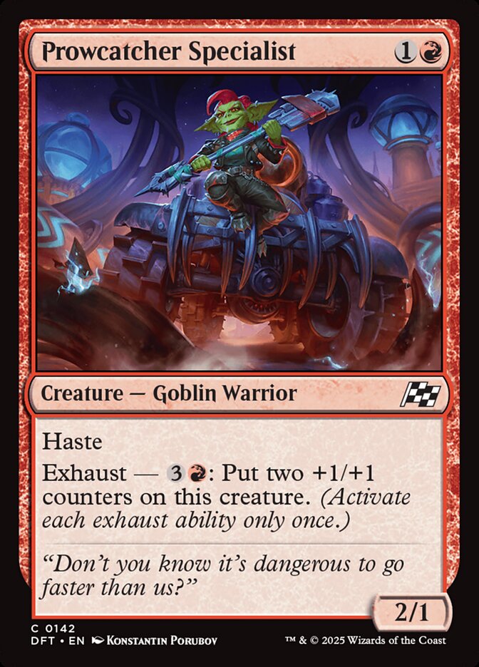 This Is An Image Of The Magic The Gathering Card Prowcatcher Specialist From The Set Aetherdrift - Designed By Artist Konstantin Porubov