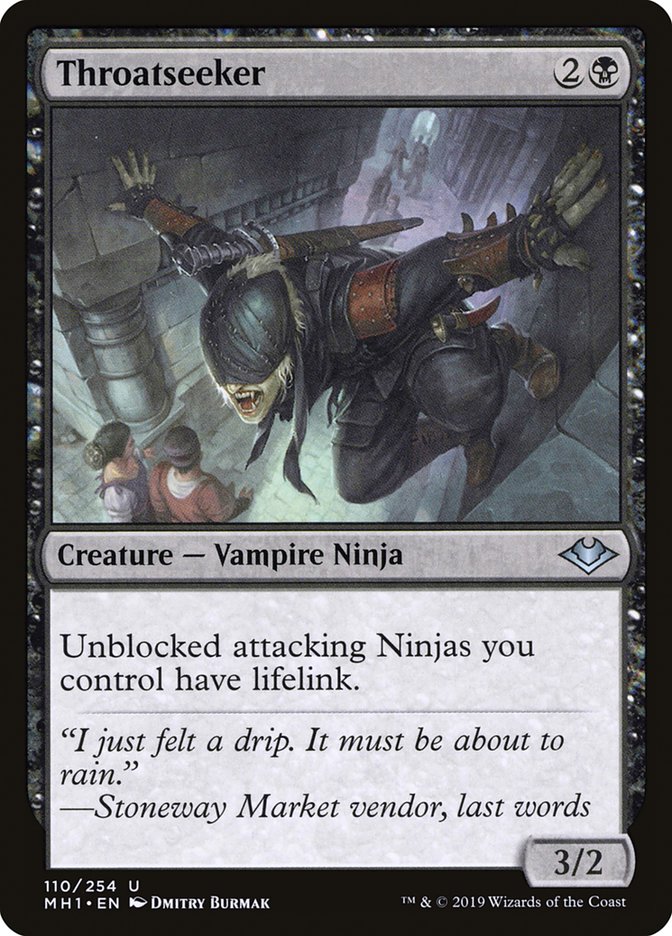 This Is An Image Of The Magic The Gathering Card Throatseeker From The Set Modern Horizons - Designed By Artist Dmitry Burmak