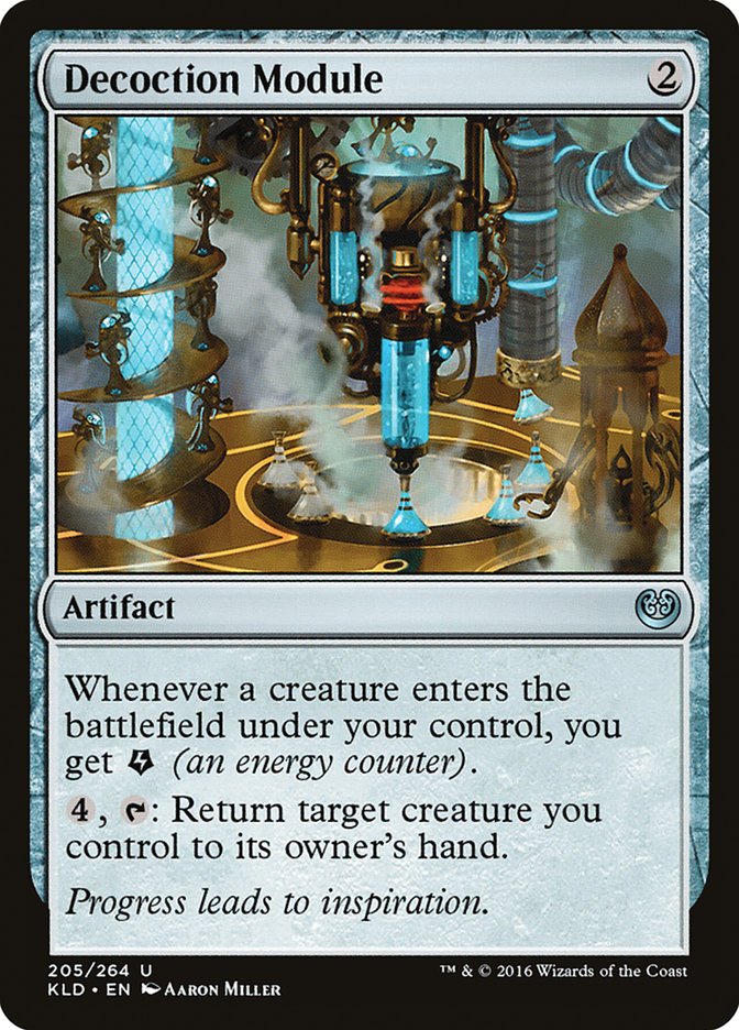 This Is An Image Of The Magic The Gathering Card Decoction Module From The Set Kaladesh - Designed By Artist Aaron Miller