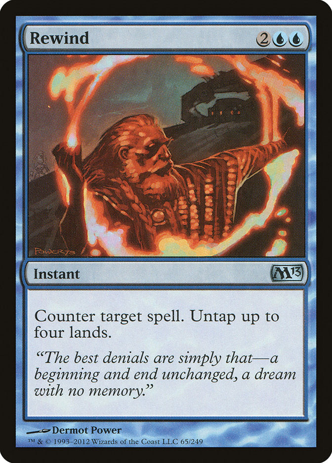 This Is An Image Of The Magic The Gathering Card Rewind From The Set Core Set 2021 - Designed By Artist Dermot Power