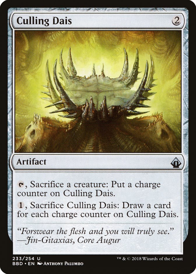 This Is An Image Of The Magic The Gathering Card Culling Dais From The Set Double Masters - Designed By Artist Anthony Palumbo