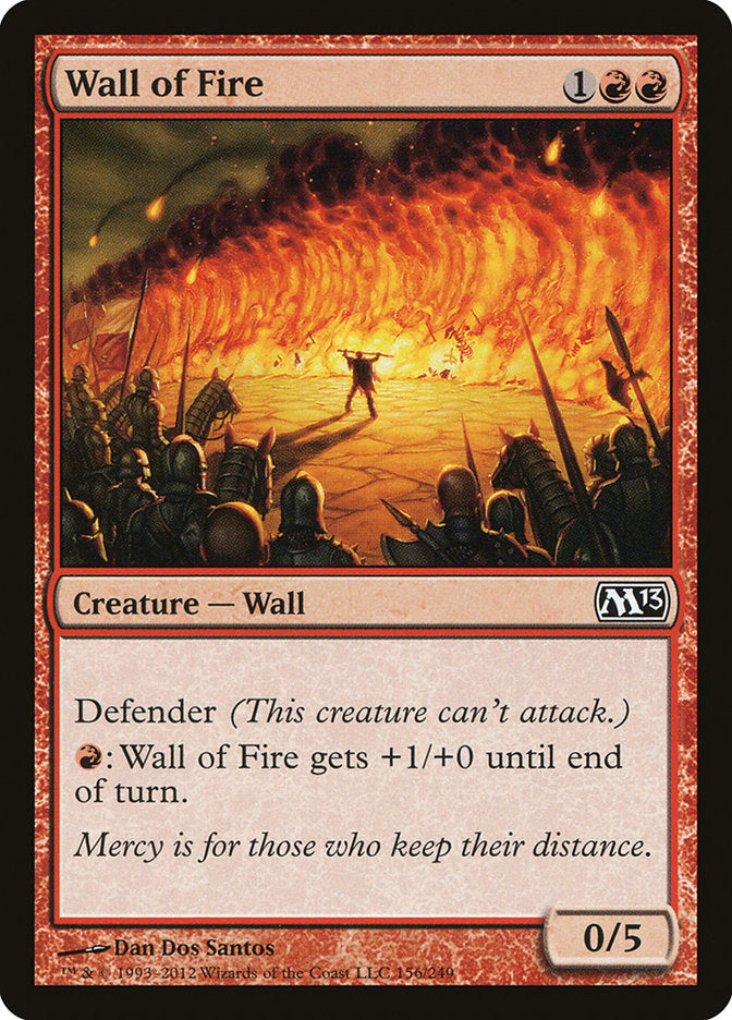This Is An Image Of The Magic The Gathering Card Wall of Fire From The Set Magic 2015 - Designed By Artist Dan Dos Santos