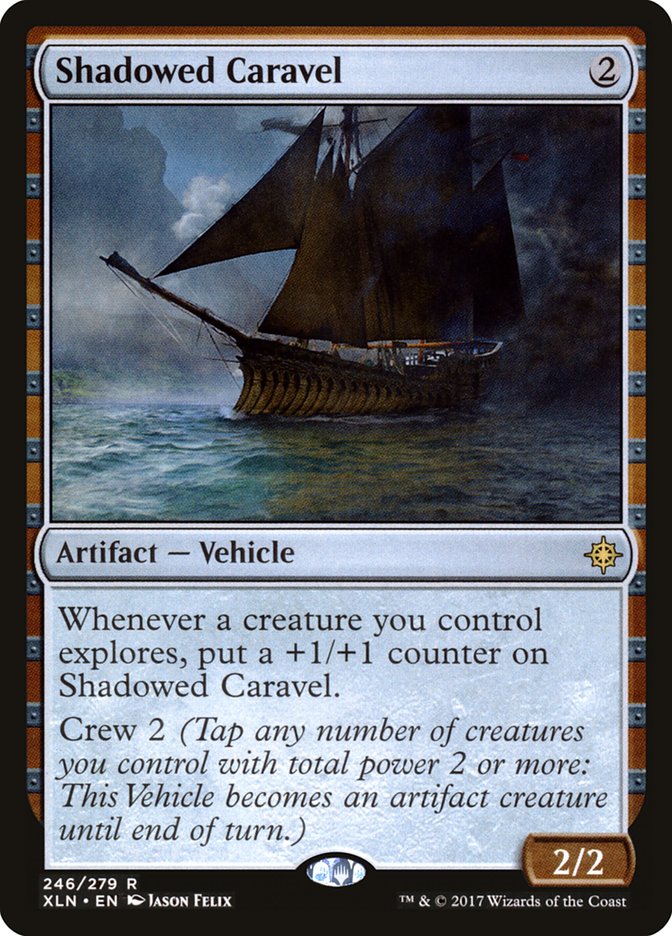 This Is An Image Of The Magic The Gathering Card Shadowed Caravel From The Set Ixalan - Designed By Artist Jason Felix