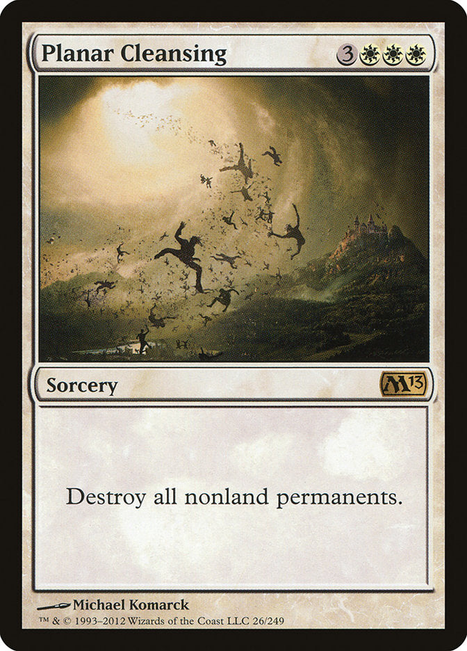 This Is An Image Of The Magic The Gathering Card Planar Cleansing From The Set Core Set 2020 - Designed By Artist Michael Komarck
