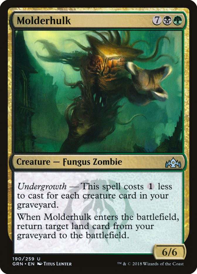 This Is An Image Of The Magic The Gathering Card Molderhulk From The Set Guilds of Ravnica - Designed By Artist Titus Lunter