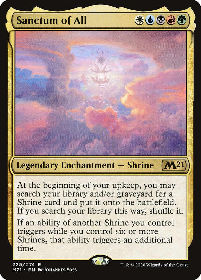 This Is An Image Of The Magic The Gathering Card Sanctum of All From The Set Core Set 2021 - Designed By Artist Johannes Voss