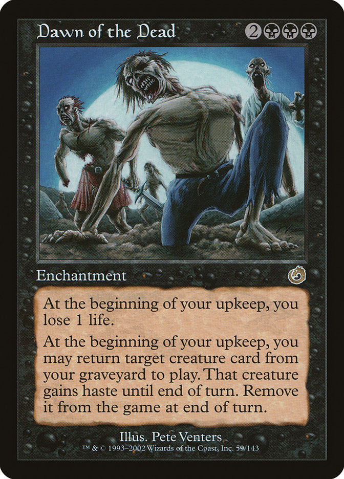 This Is An Image Of The Magic The Gathering Card Dawn of the Dead From The Set Torment - Designed By Artist Pete Venters