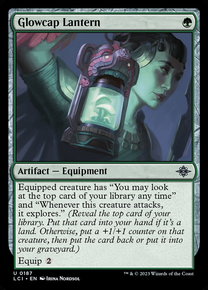 This Is An Image Of The Magic The Gathering Card Glowcap Lantern From The Set The Lost Caverns of Ixalan - Designed By Artist Irina Nordsol
