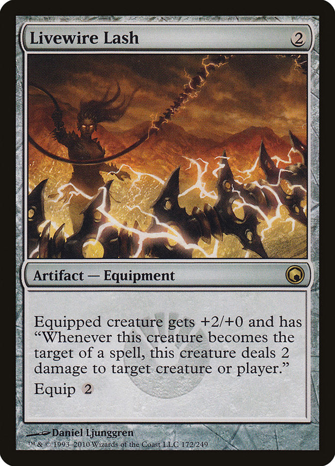 This Is An Image Of The Magic The Gathering Card Livewire Lash From The Set Double Masters 2022 - Designed By Artist Daniel Ljunggren