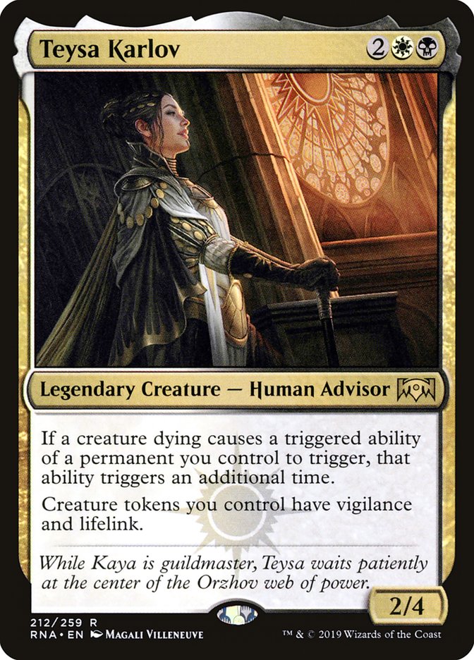 This Is An Image Of The Magic The Gathering Card Teysa Karlov From The Set Commander Masters - Designed By Artist Magali Villeneuve