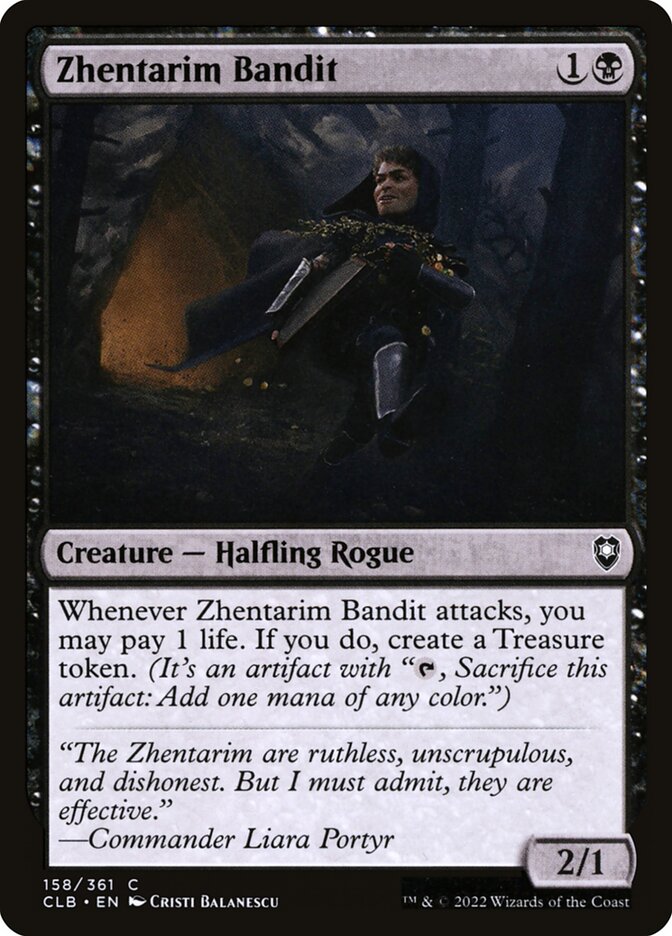 This Is An Image Of The Magic The Gathering Card Zhentarim Bandit From The Set Commander Legends: Battle for Baldur's Gate - Designed By Artist Cristi Balanescu
