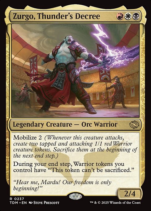 Zurgo, Thunder's Decree - FOIL