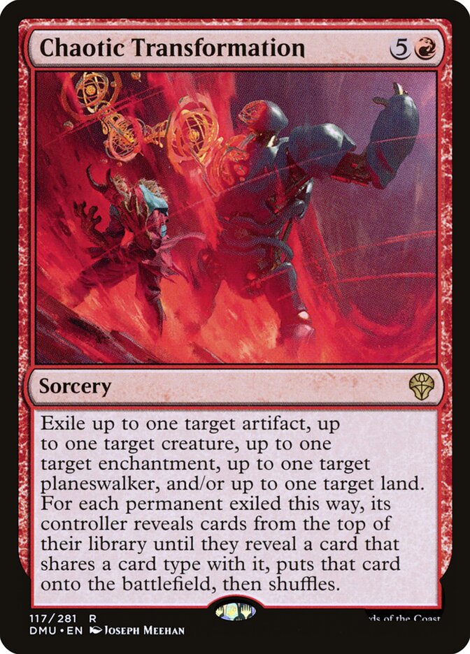This Is An Image Of The Magic The Gathering Card Chaotic Transformation From The Set Dominaria United - Designed By Artist Joseph Meehan