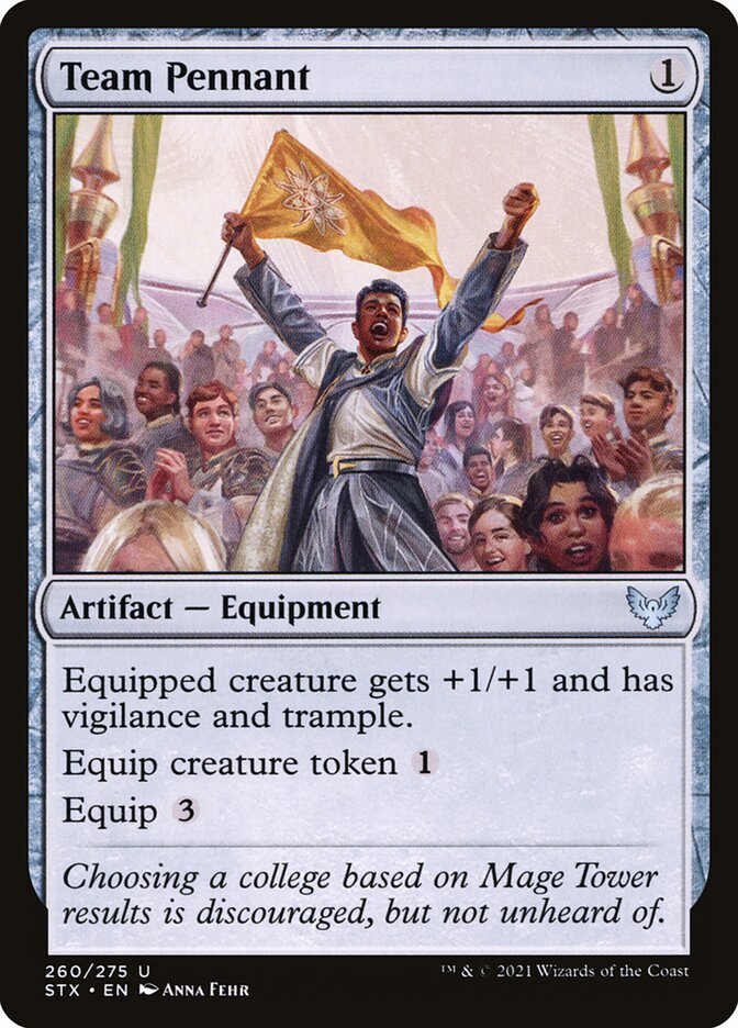 This Is An Image Of The Magic The Gathering Card Team Pennant From The Set Strixhaven: School of Mages - Designed By Artist Anna Fehr