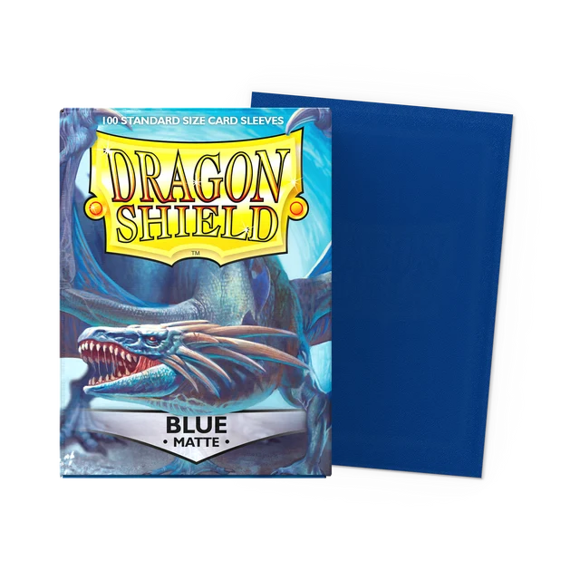Matte Blue - Dragonshield - 100 Standard Size Sleeves