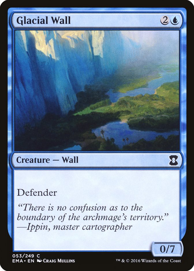 This Is An Image Of The Magic The Gathering Card Glacial Wall From The Set Eternal Masters - Designed By Artist Craig Mullins