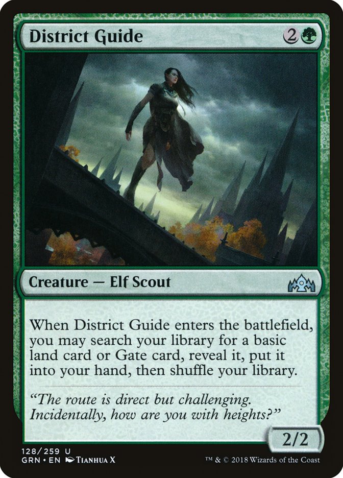 This Is An Image Of The Magic The Gathering Card District Guide From The Set Guilds of Ravnica - Designed By Artist Tianhua X