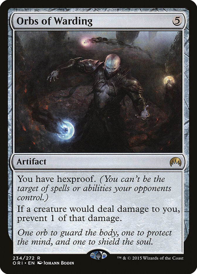 This Is An Image Of The Magic The Gathering Card Orbs of Warding From The Set Magic Origins - Designed By Artist Johann Bodin