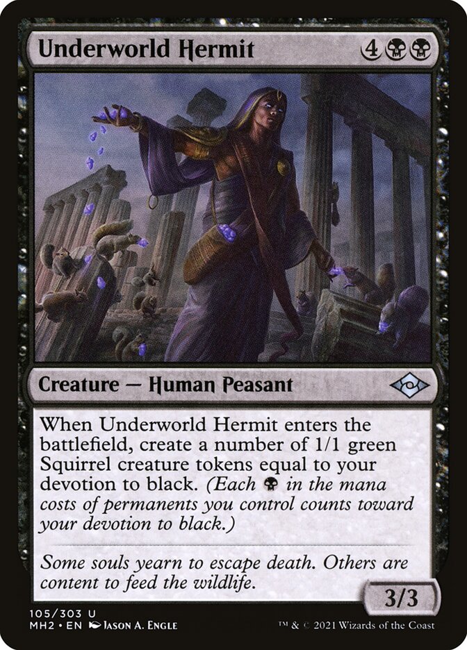 This Is An Image Of The Magic The Gathering Card Underworld Hermit From The Set Modern Horizons 2 - Designed By Artist Jason A. Engle