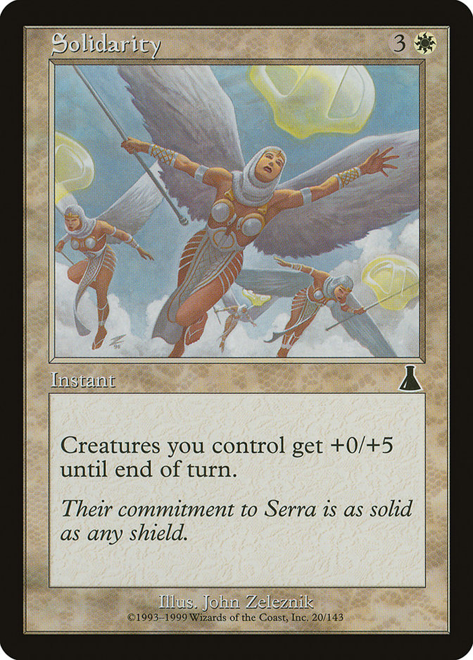 This Is An Image Of The Magic The Gathering Card Solidarity From The Set Eighth Edition - Designed By Artist John Zeleznik
