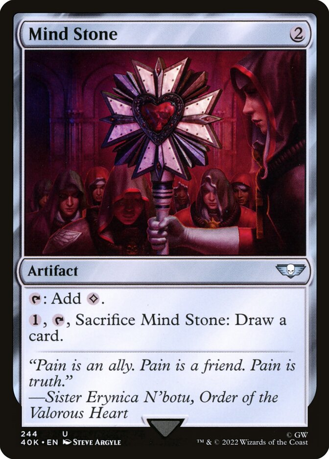 This Is An Image Of The Magic The Gathering Card Mind Stone From The Set Duskmourn: House of Horror Commander - Designed By Artist Camille Alquier