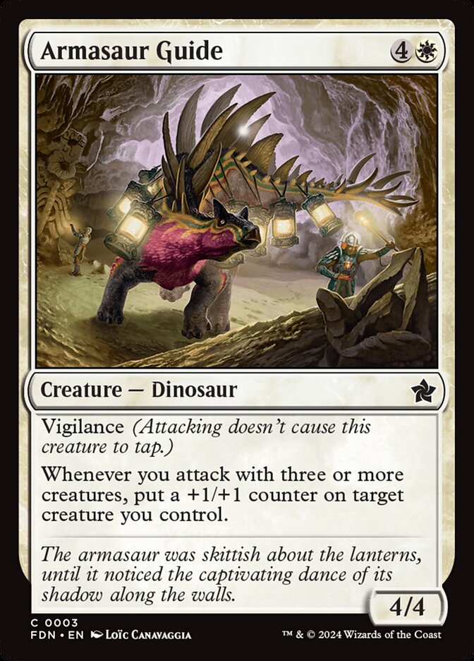 This Is An Image Of The Magic The Gathering Card Armasaur Guide From The Set Foundations - Designed By Artist Loïc Canavaggia