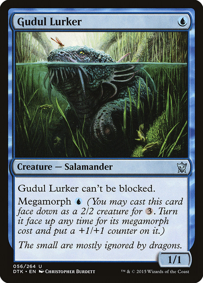 This Is An Image Of The Magic The Gathering Card Gudul Lurker From The Set Dragons of Tarkir - Designed By Artist Christopher Burdett