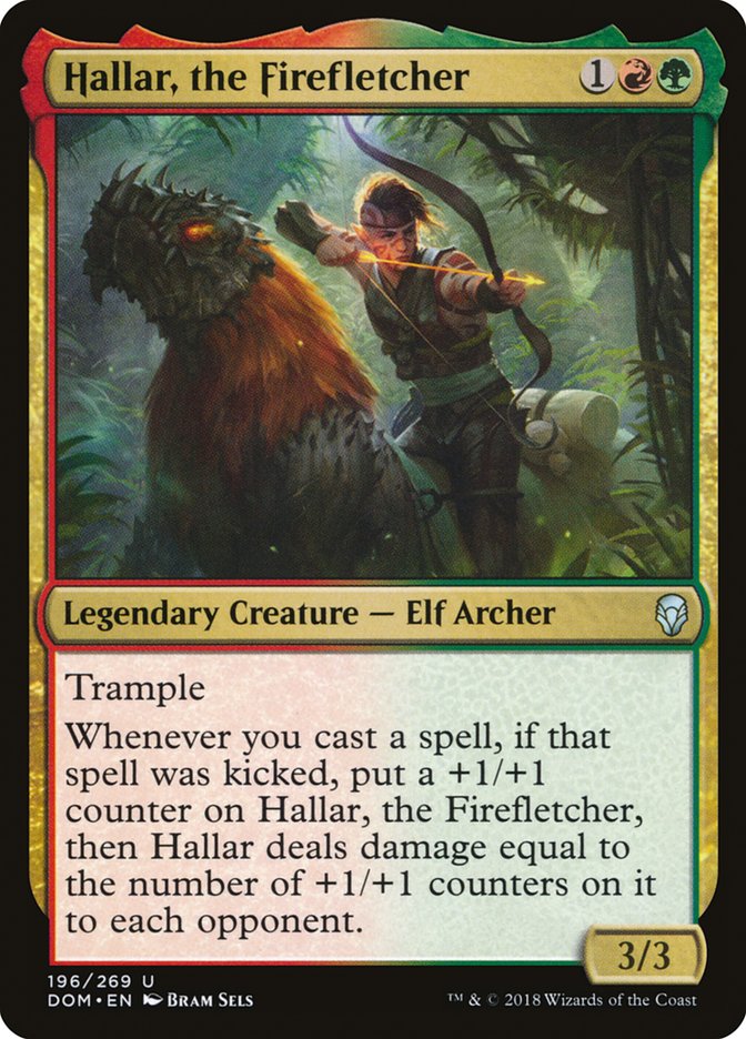 This Is An Image Of The Magic The Gathering Card Hallar, the Firefletcher From The Set Dominaria - Designed By Artist Bram Sels