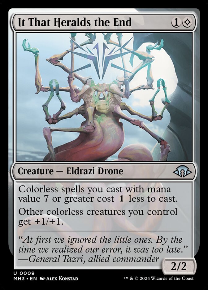 This Is An Image Of The Magic The Gathering Card It That Heralds the End From The Set Modern Horizons 3 - Designed By Artist Alex Konstad