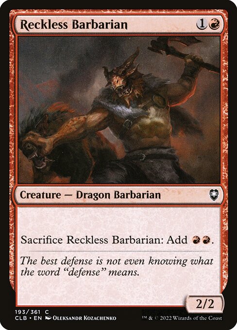 Reckless Barbarian - FOIL