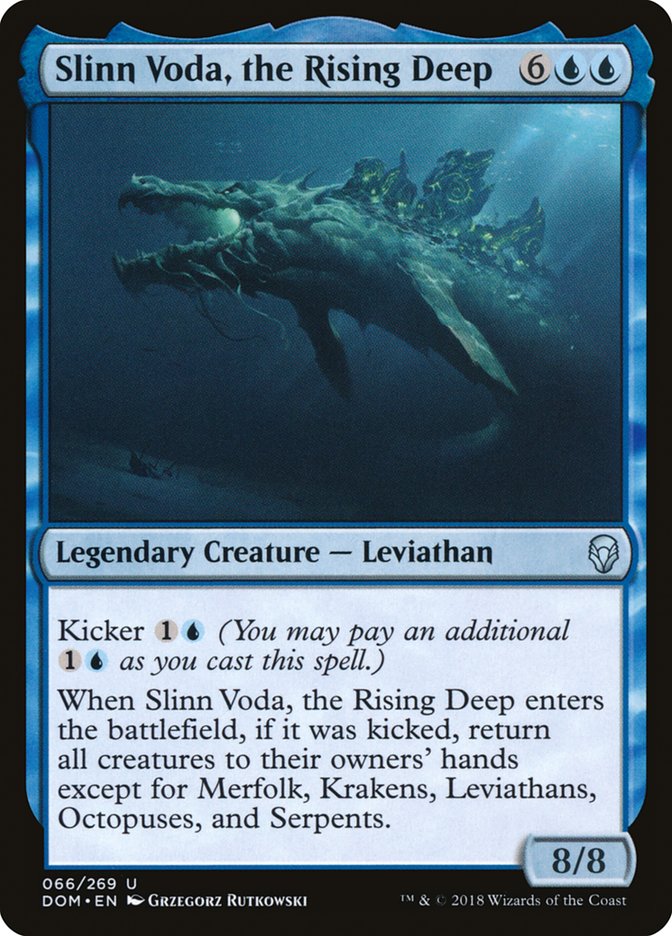 This Is An Image Of The Magic The Gathering Card Slinn Voda, the Rising Deep From The Set Commander Legends - Designed By Artist Grzegorz Rutkowski