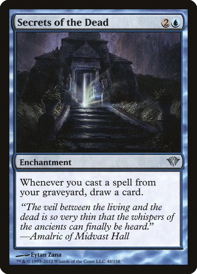 This Is An Image Of The Magic The Gathering Card Secrets of the Dead From The Set Commander 2019 - Designed By Artist Eytan Zana