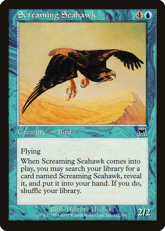 This Is An Image Of The Magic The Gathering Card Screaming Seahawk From The Set Conspiracy - Designed By Artist Heather Hudson