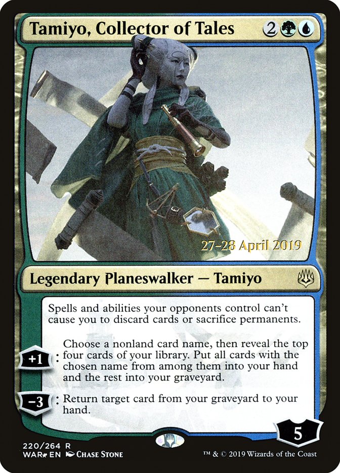 This Is An Image Of The Magic The Gathering Card Tamiyo, Collector of Tales From The Set War of the Spark - Designed By Artist Chase Stone