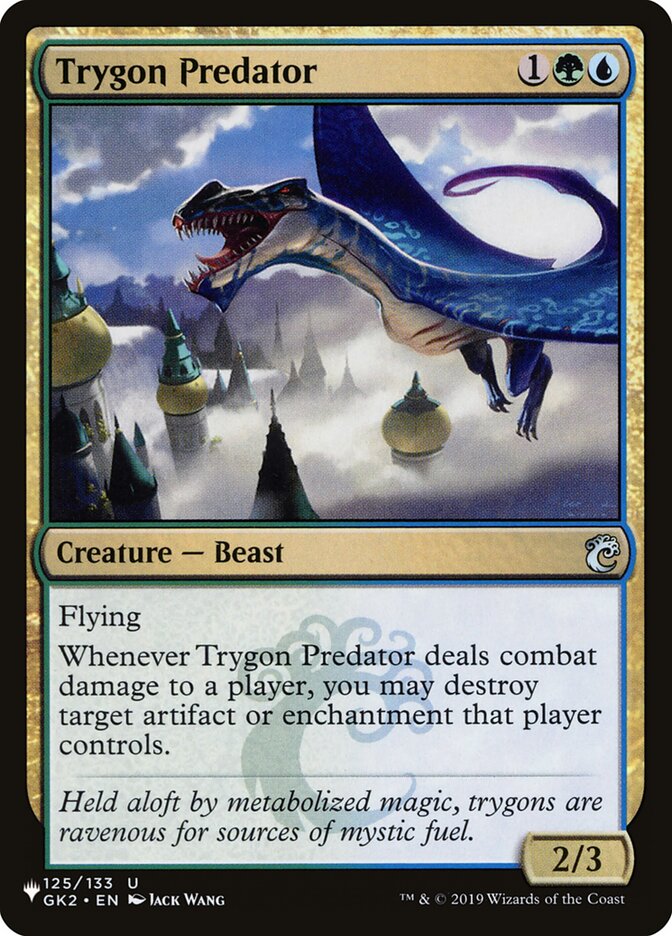 This Is An Image Of The Magic The Gathering Card Trygon Predator From The Set Foundations - Designed By Artist Carl Critchlow