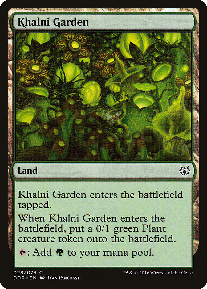 This Is An Image Of The Magic The Gathering Card Khalni Garden From The Set Commander 2018 - Designed By Artist Ryan Pancoast